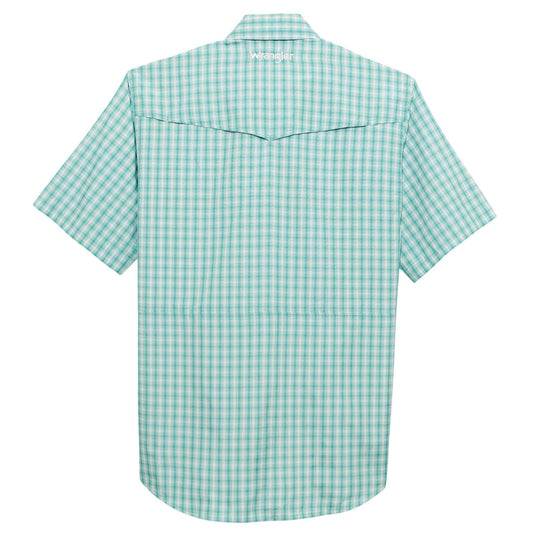 ATG -x- Wrangler® Short Sleeve Western Performance Shirt - Latigo Bay Plaid - 112375131 - White Owl Creek Boutique