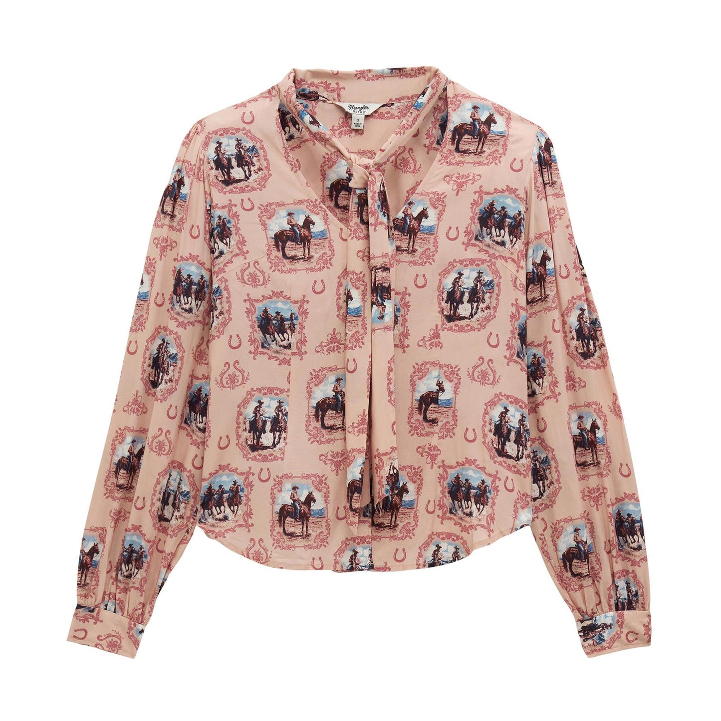 Wrangler Retro® Americana Tie Blouse - Pink