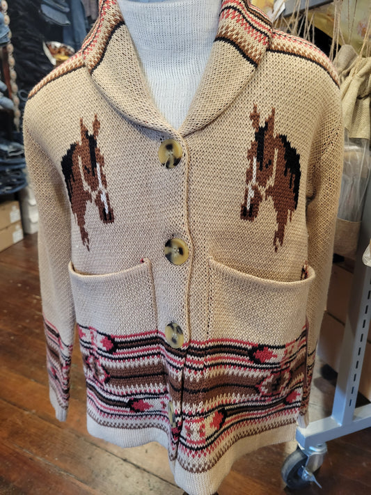 Vintage Horse-Kids Cardi