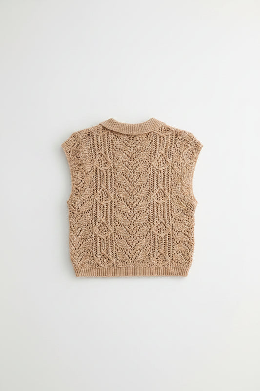 Ruffled Crochet Knit Tank