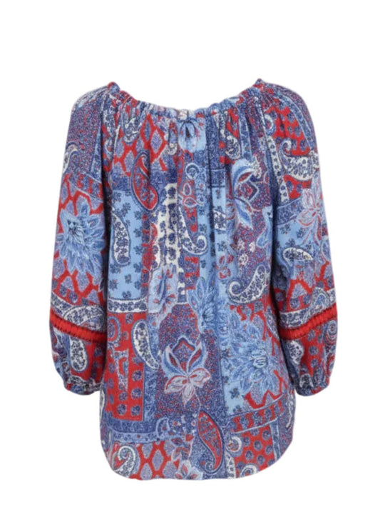 Back View of Bell Sleeve Americana Top