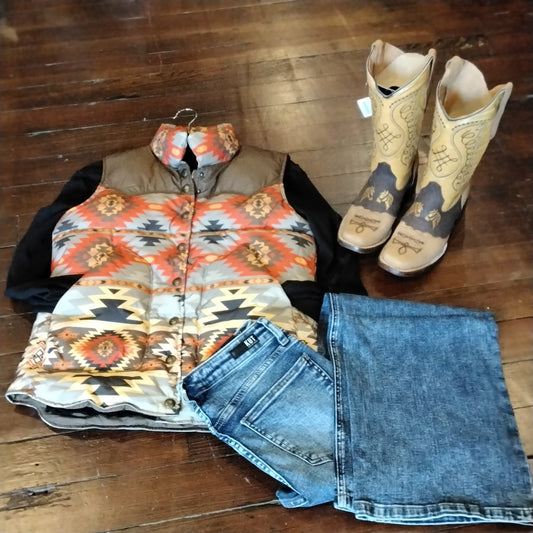 Aztec Puff Vest