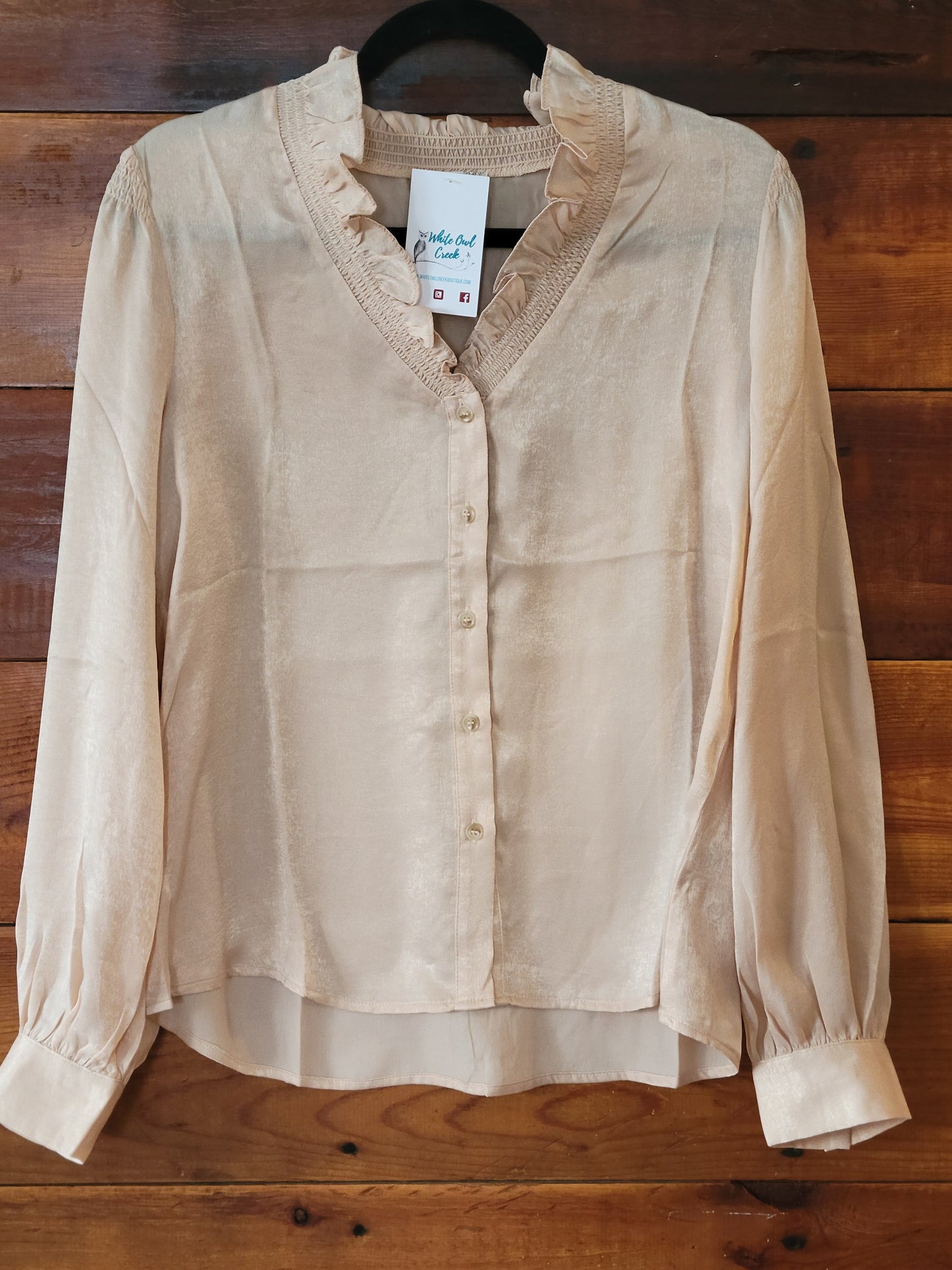 High Neck Ruffle Blouse