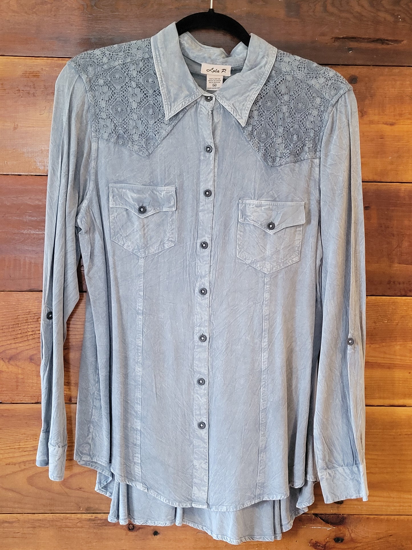 Tie Backed-Light Blue : Medium