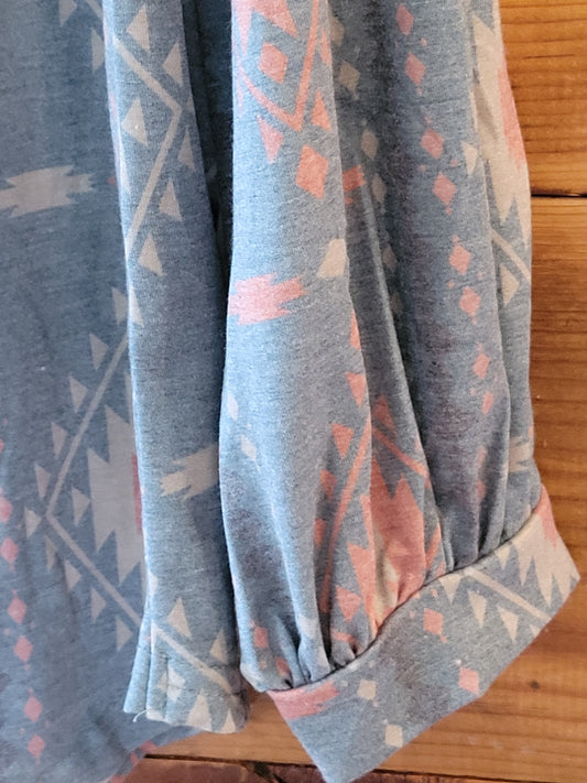 Long Sleeve Aztec Top