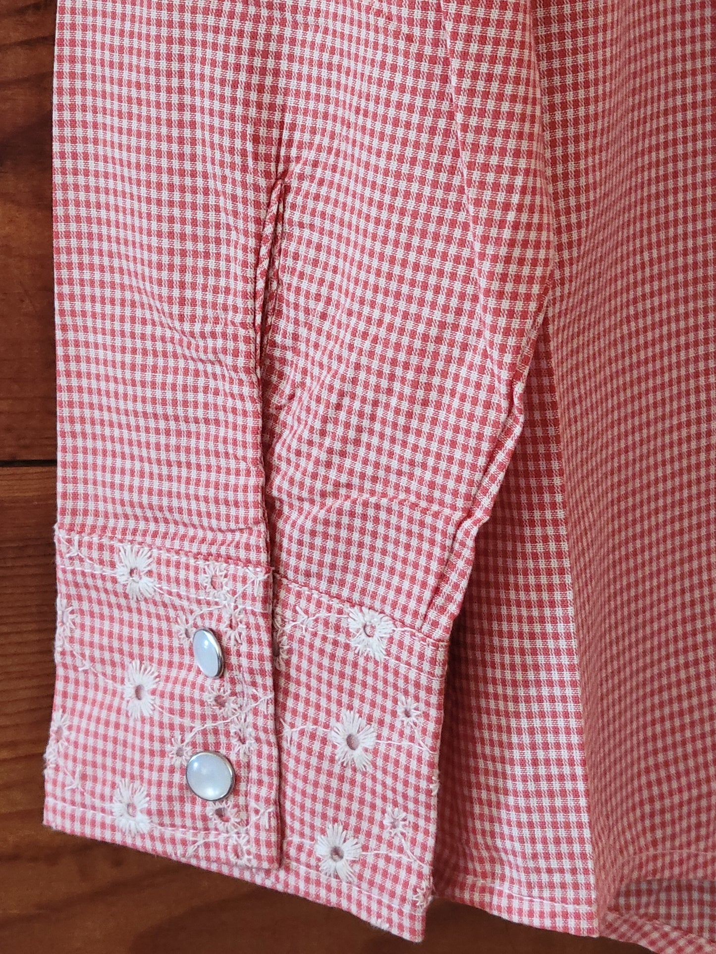 Red Eyelet Snap Shirt