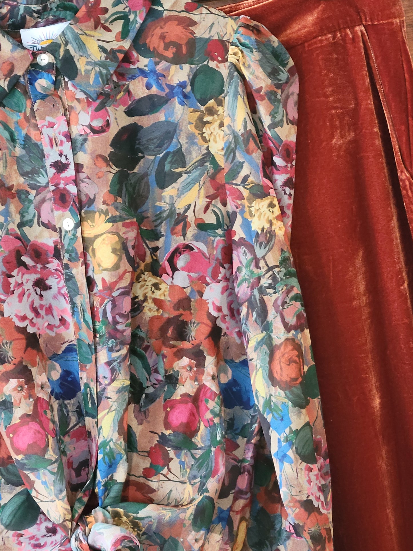 Velvet Flare Trouser