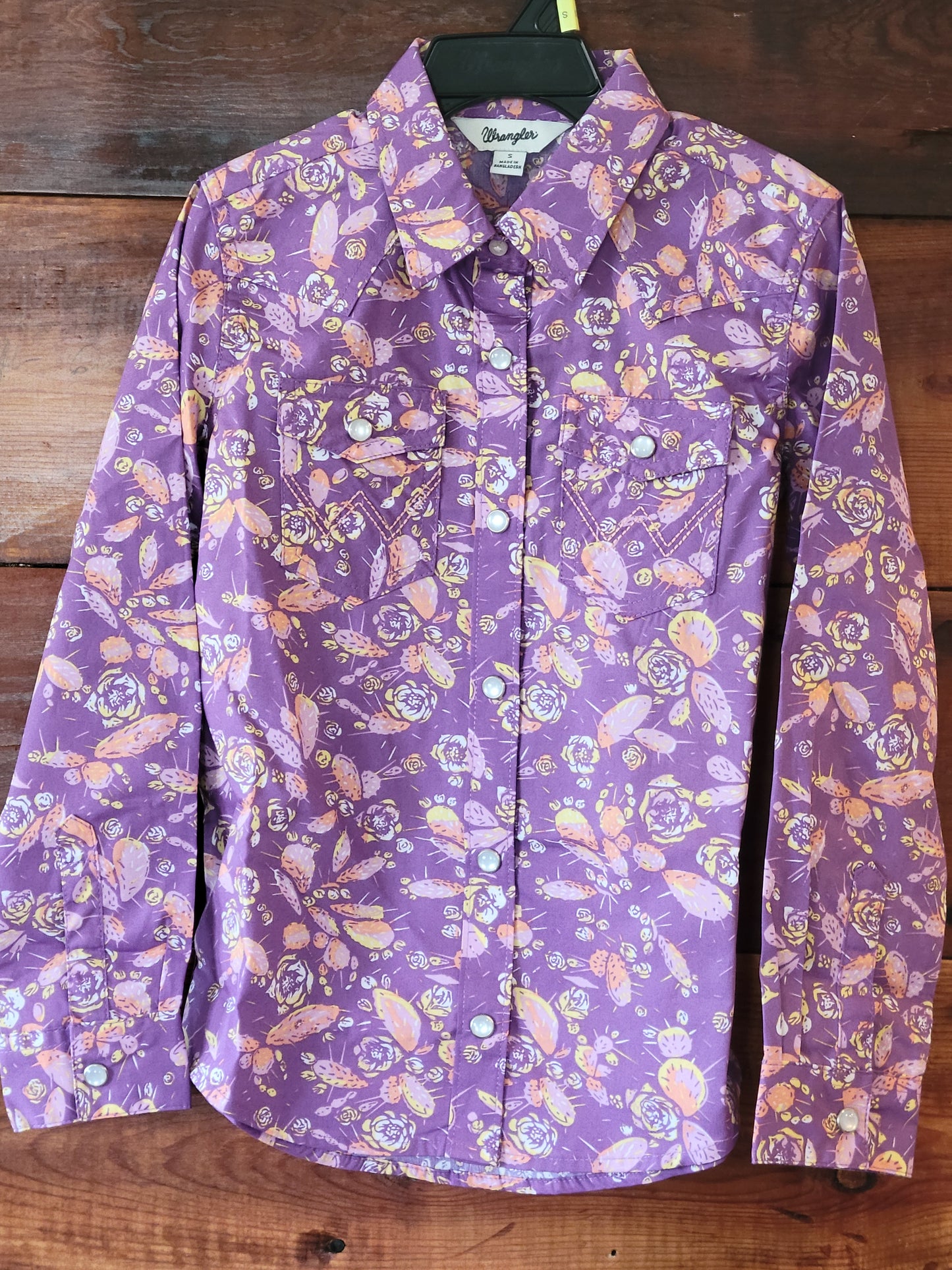 Girls Cactus Snap Shirt