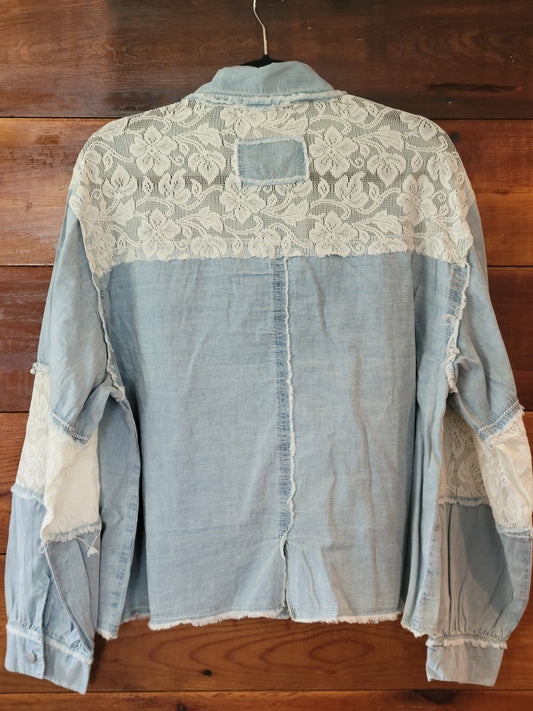 Blue Paisley Shirt - White Owl Creek Boutique