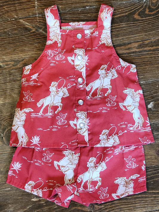 Red Western Tank Set