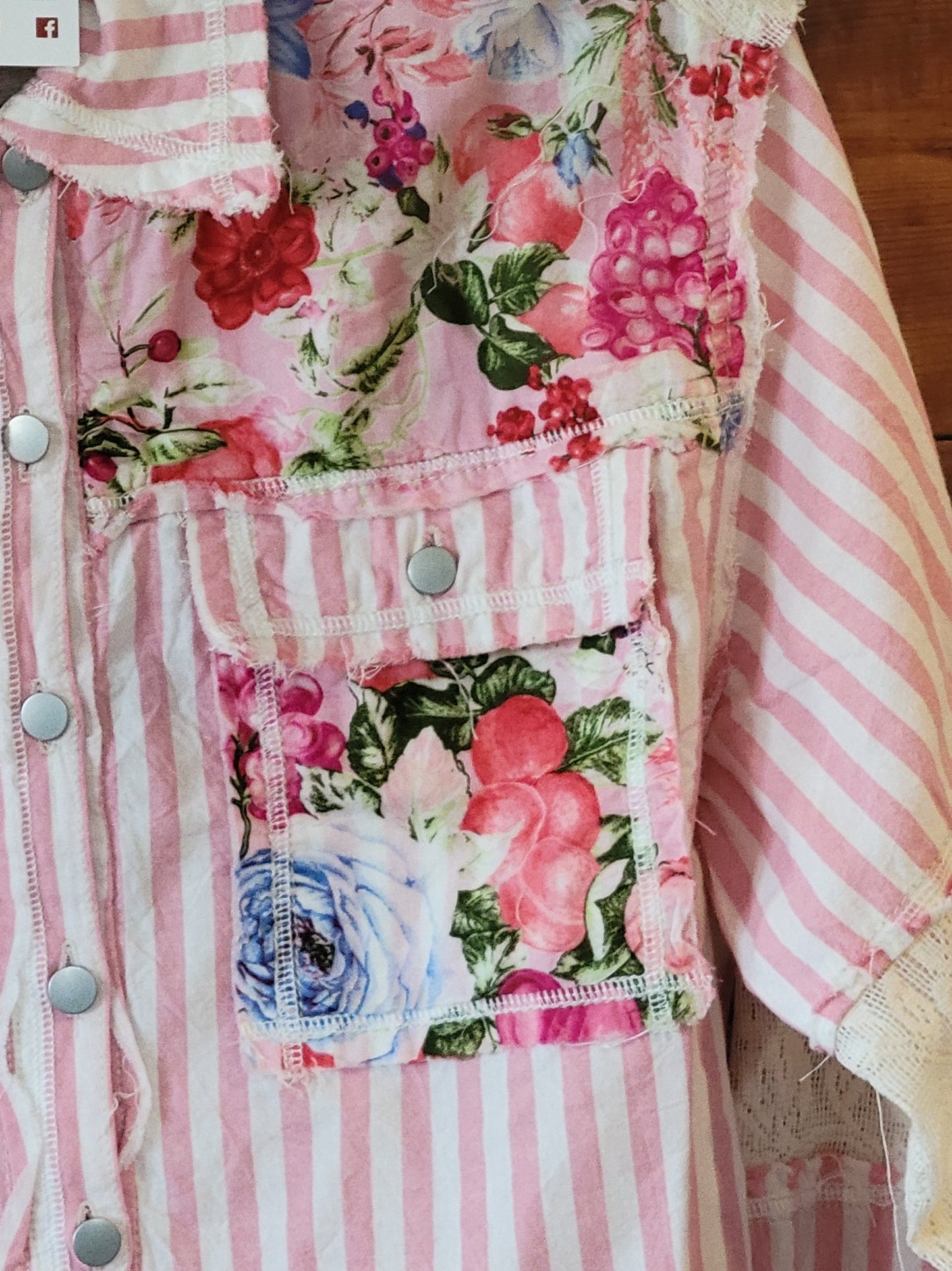 Pink Floral Stripe
