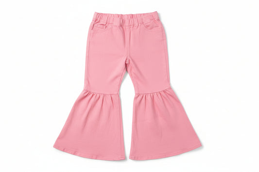 Pink pants laid flat