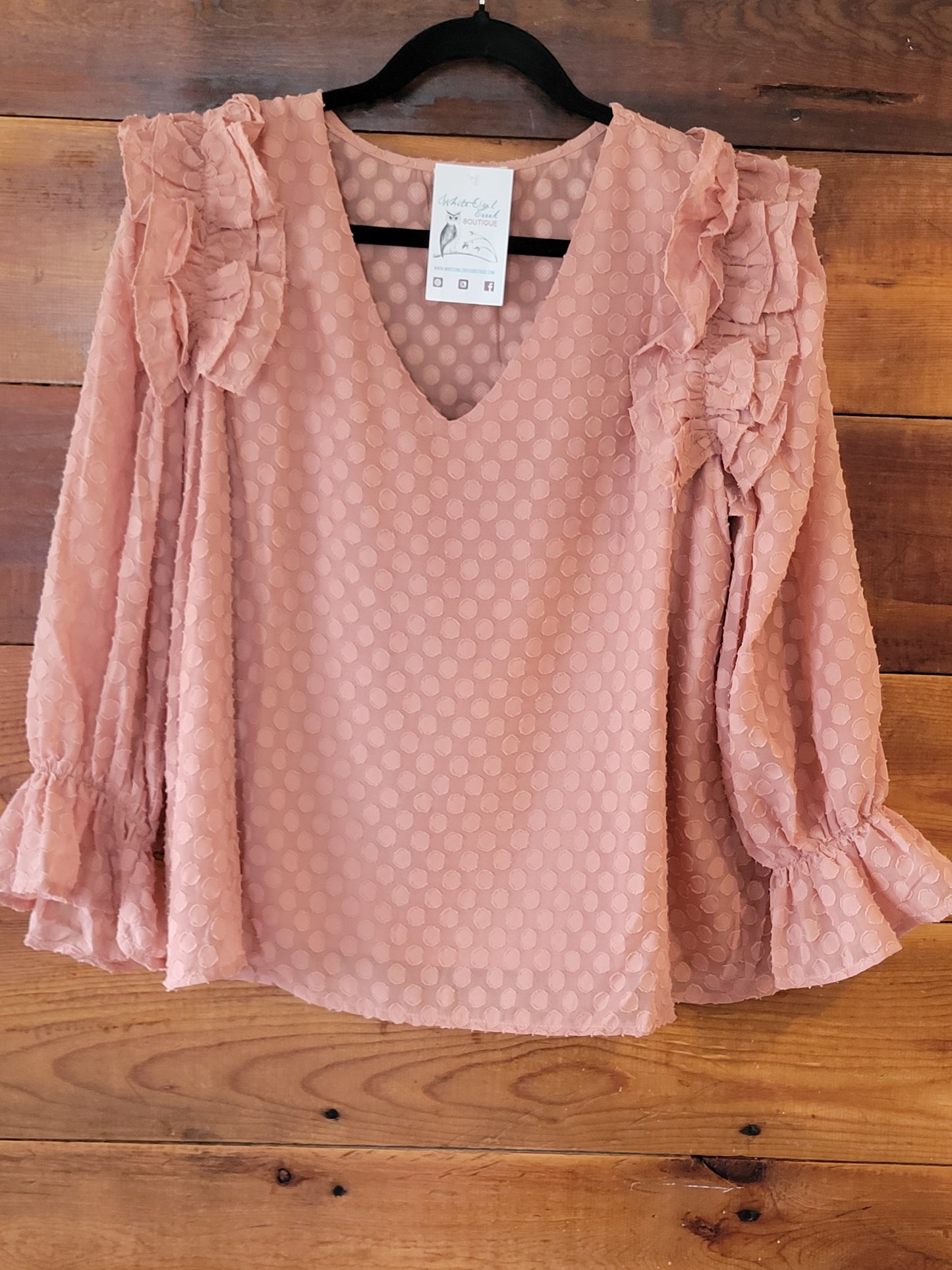 Ruffled Dot Blouse