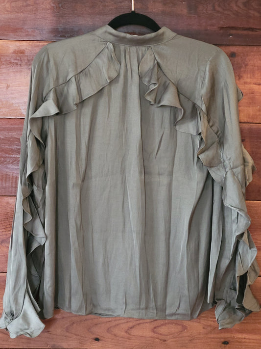 Exquisite Ruffled Blouse - White Owl Creek Boutique