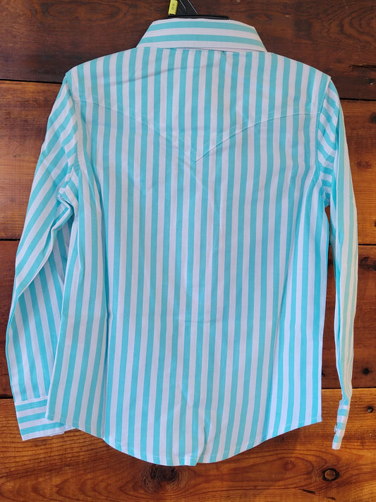 Girls Stripe Snap Shirt