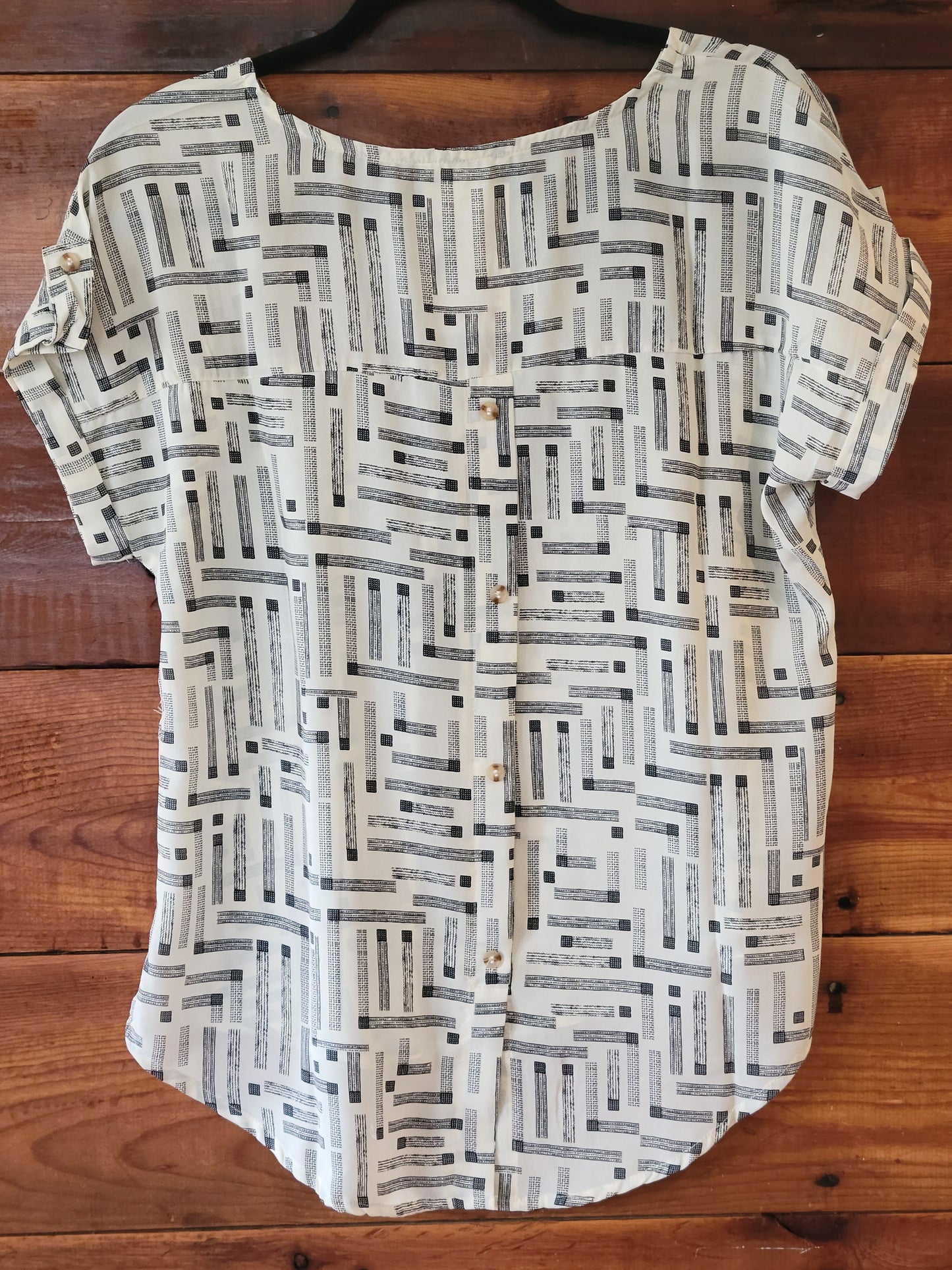 Linear Print Top