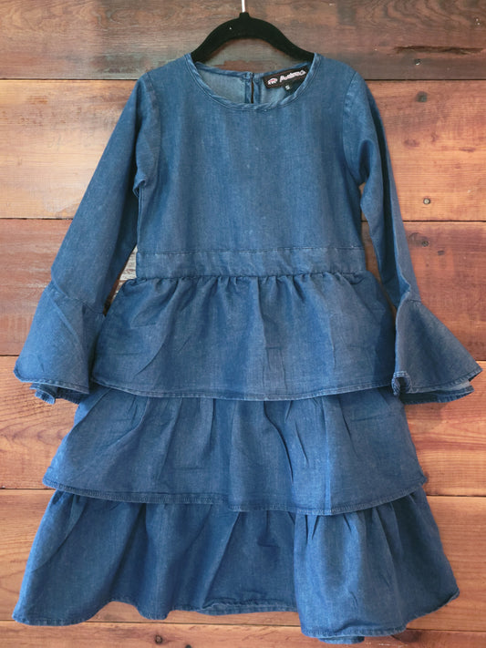 Denim Ruffle Dress