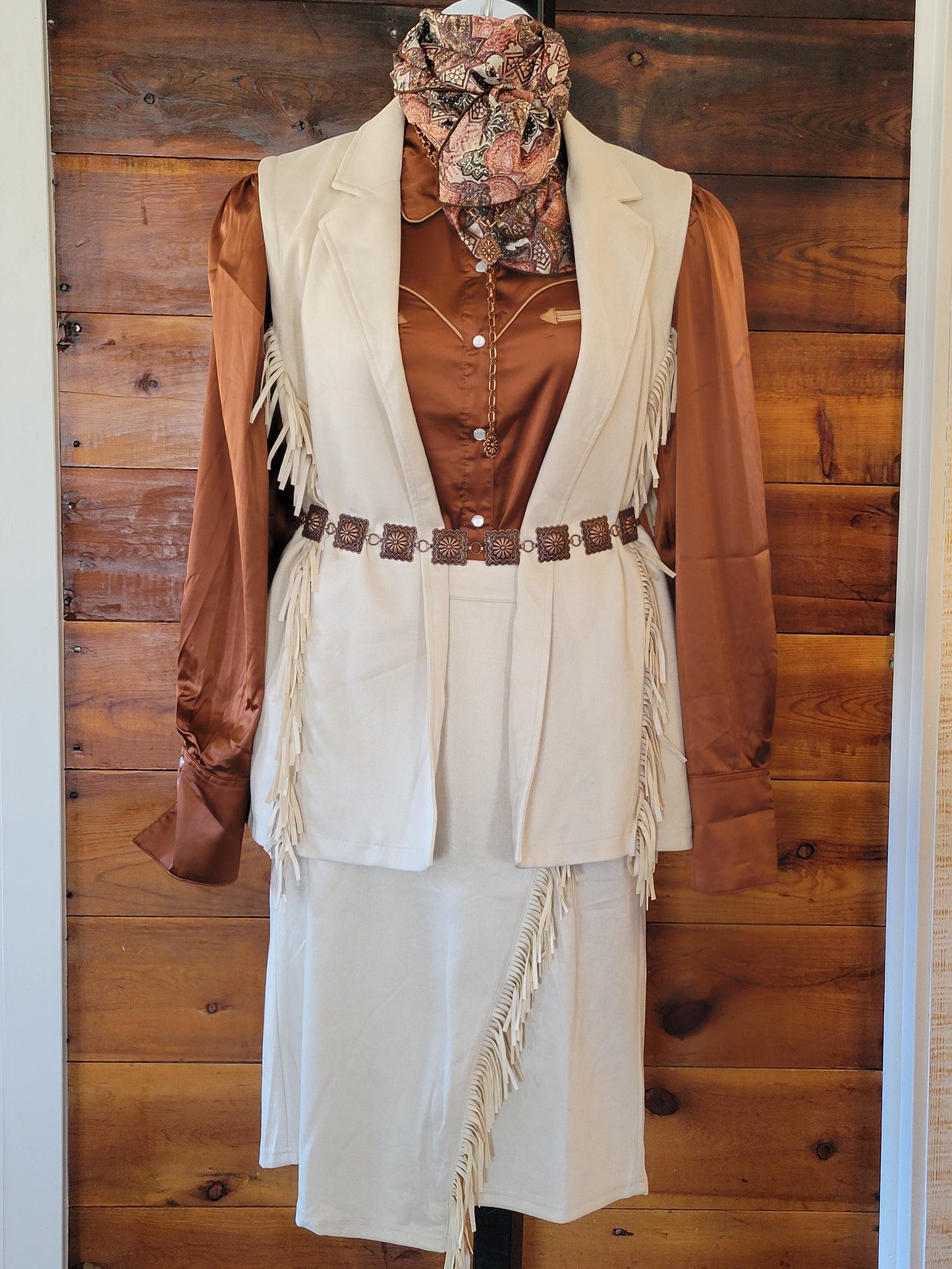 Suede Fringe Vest - White Owl Creek Boutique