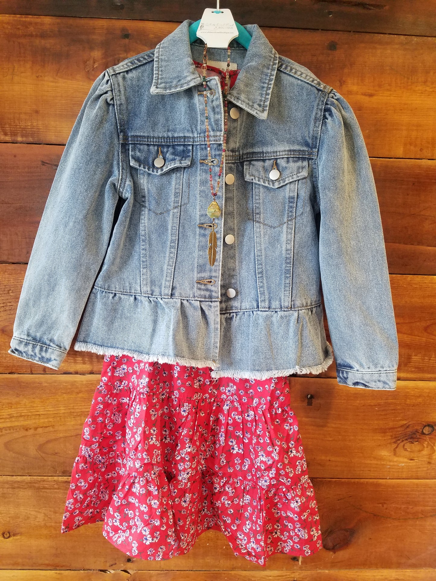 Denim Ruffle Jacket - White Owl Creek Boutique