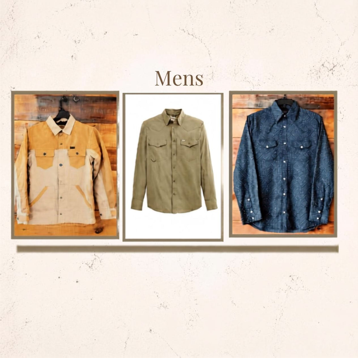 Cowboy on horse with Mens Shirt styles 