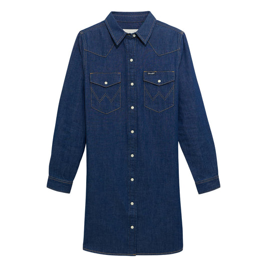 Wrangler Denim Shirt Snap Dress