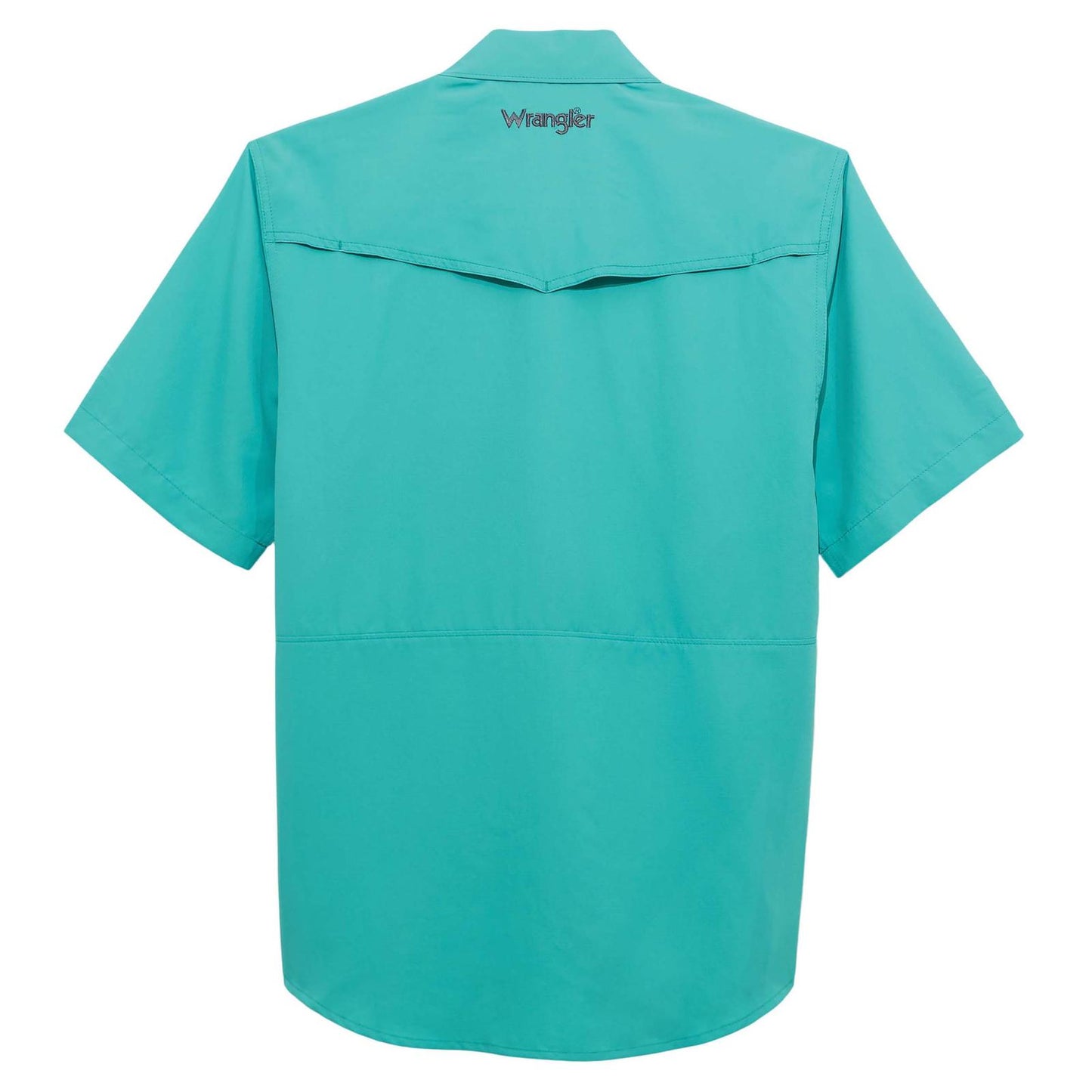 ATG -x- Wrangler® Short Sleeve Western Performance Shirt - Latigo Bay Solid - White Owl Creek Boutique