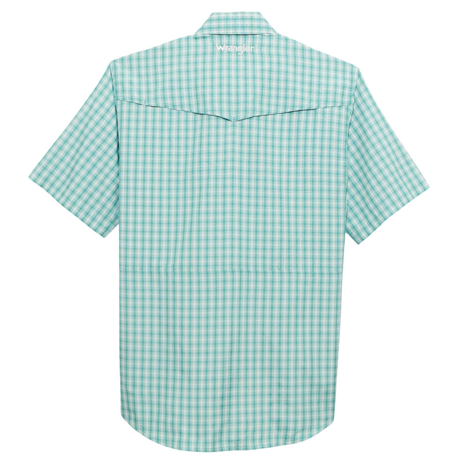 ATG -x- Wrangler® Short Sleeve Western Performance Shirt - Latigo Bay Plaid - 112375131 - White Owl Creek Boutique