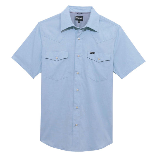 ATG -x- Wrangler® Short Sleeve Drover Utility Shirt - Cerulean - 112375152 - White Owl Creek Boutique