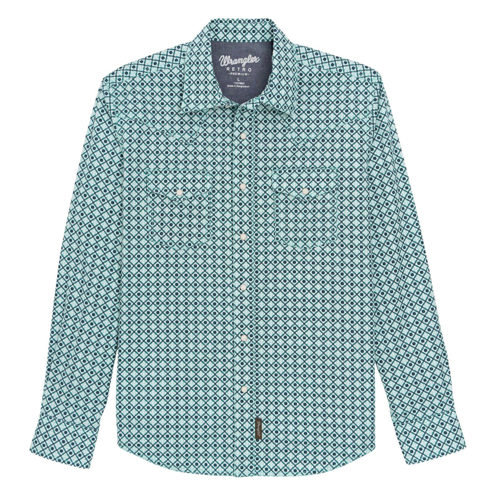 Wrangler Retro® Premium Long Sleeve Snap Shirt - White Owl Creek Boutique