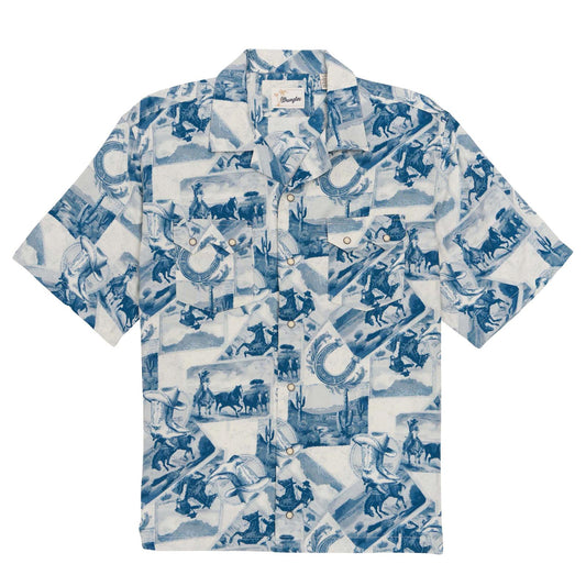Wrangler® Coconut Cowboy Short Sleeve Shirts - Snaps - Grey - 112378981 - White Owl Creek Boutique