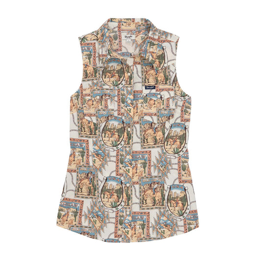 Wrangler Retro® Vintage Sleeveless Snap Shirt - White Owl Creek Boutique