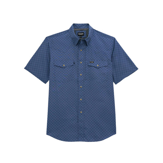 Wrangler Short Sleeve Western Performance Latigo Indigo