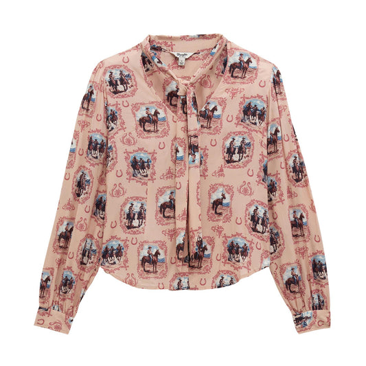 Wrangler Retro® Americana Tie Blouse - Pink