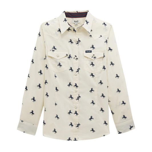 Wrangler Retro® Western Dress Snap Shirt Horse