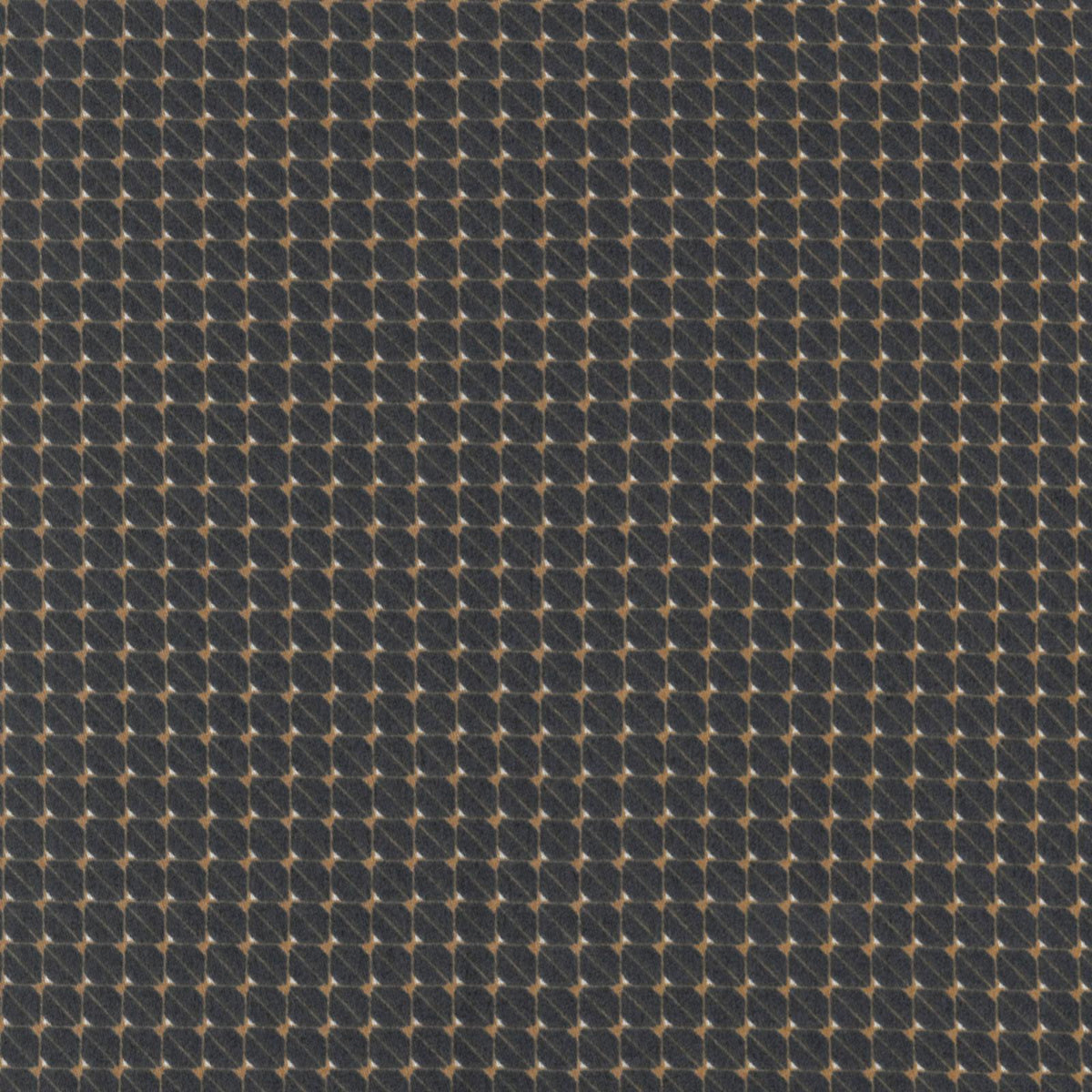 Close-up of the navy and brown geometric pattern on the Wrangler x Cody Johnson shirt