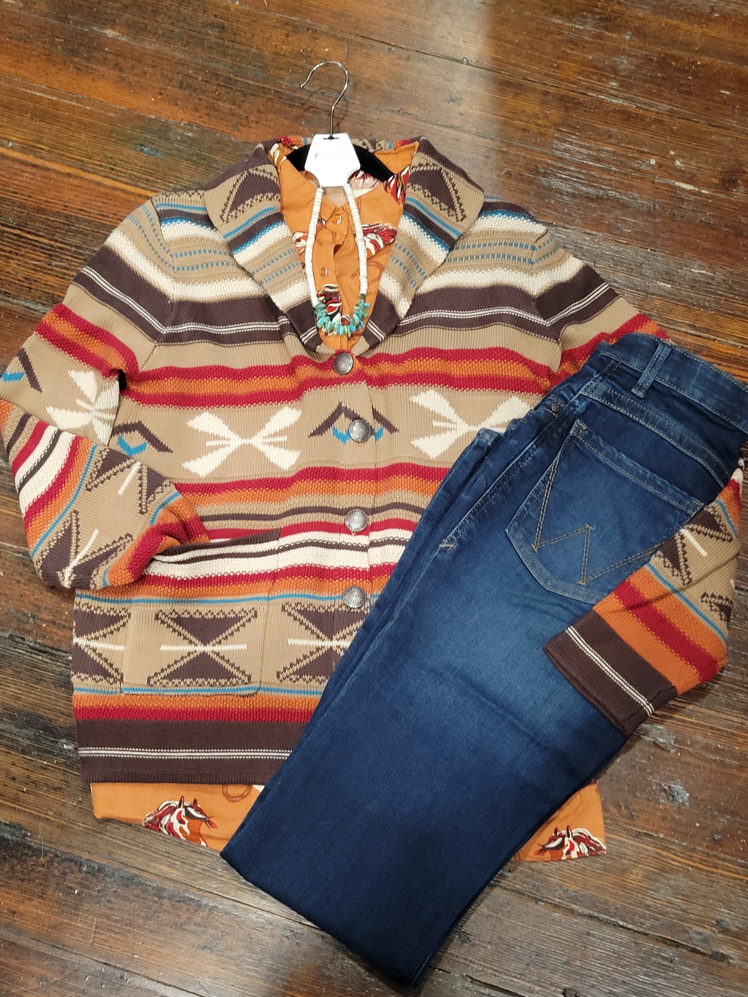Aztec Striped Cardi