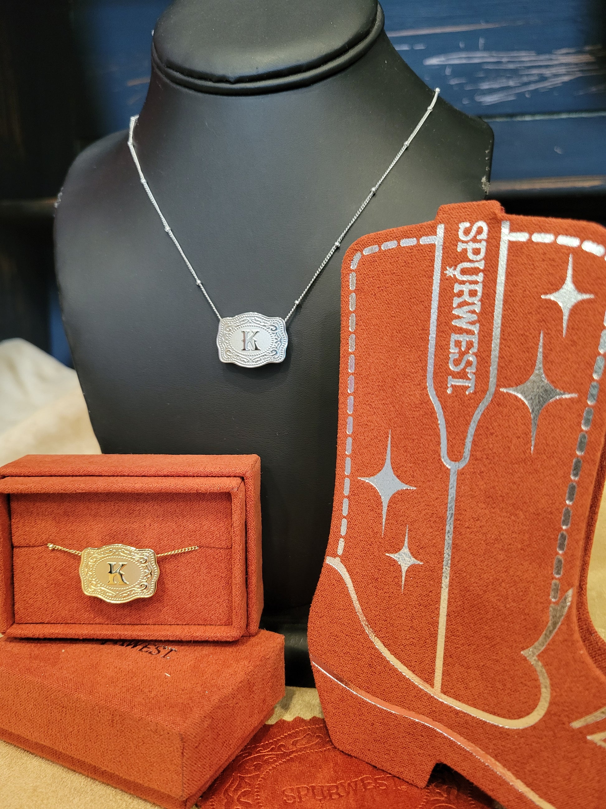 Mini Belt Buckle Necklace - White Owl Creek Boutique