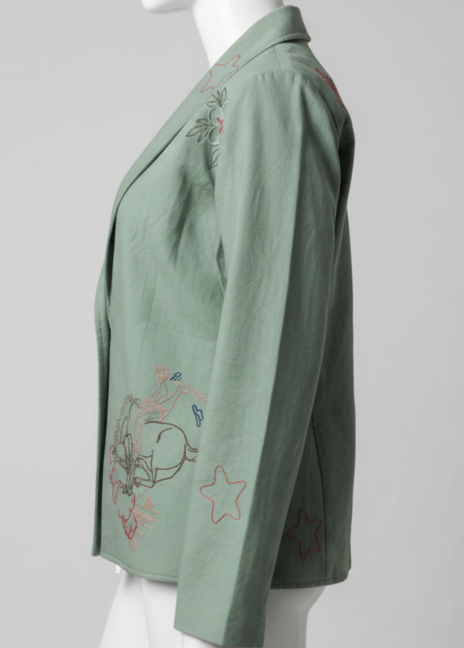  green embroidered jacket 