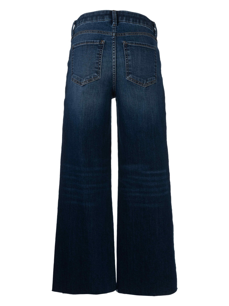 Pair of blue jeans on a white background