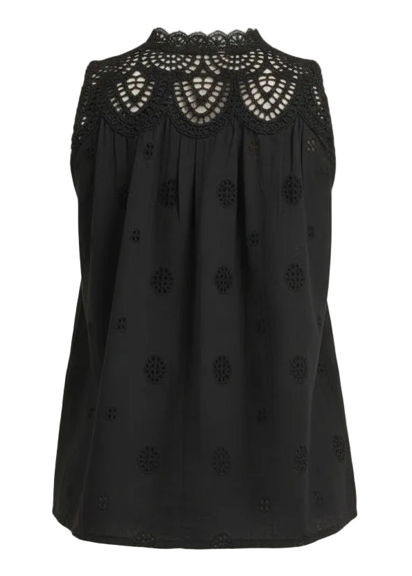Back View of Eyelet Embroidered Top