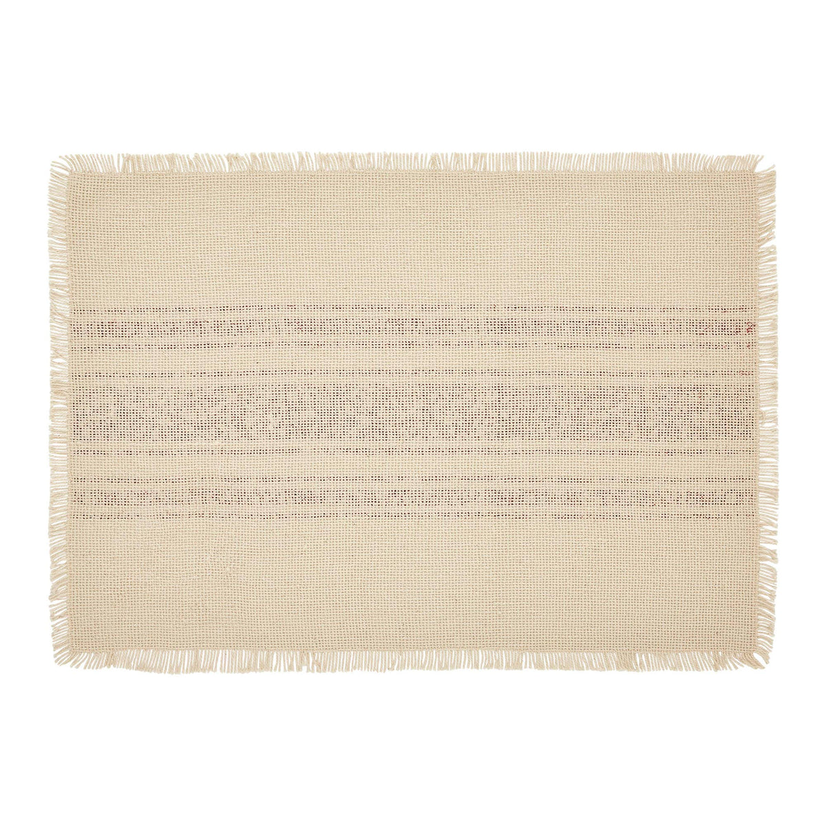 Yuletide Burlap Red Stripe Placemat Set of 4 13x19