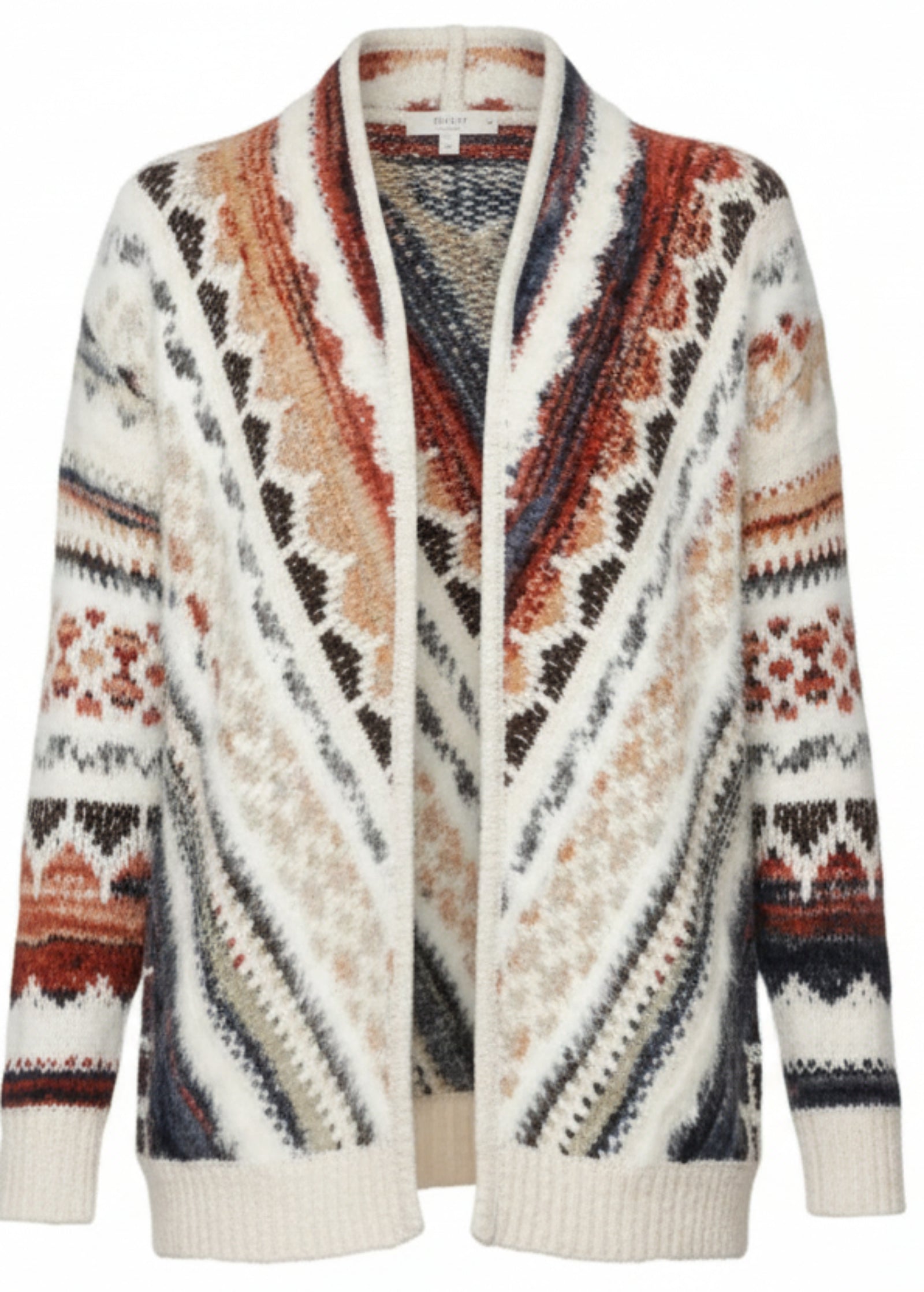 front view of cozy cardigan