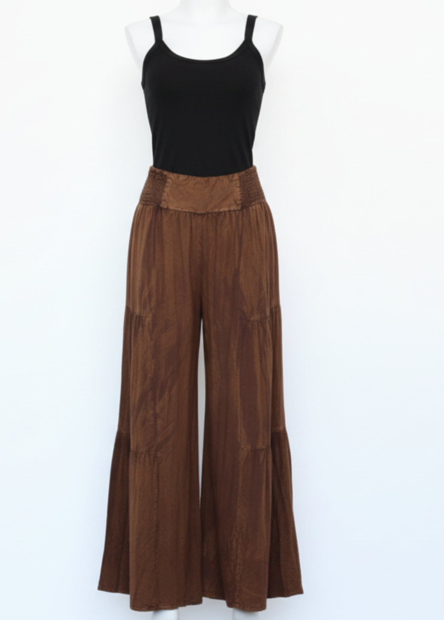 Smocked Waist Wide Leg Pant - White Owl Creek Boutique
