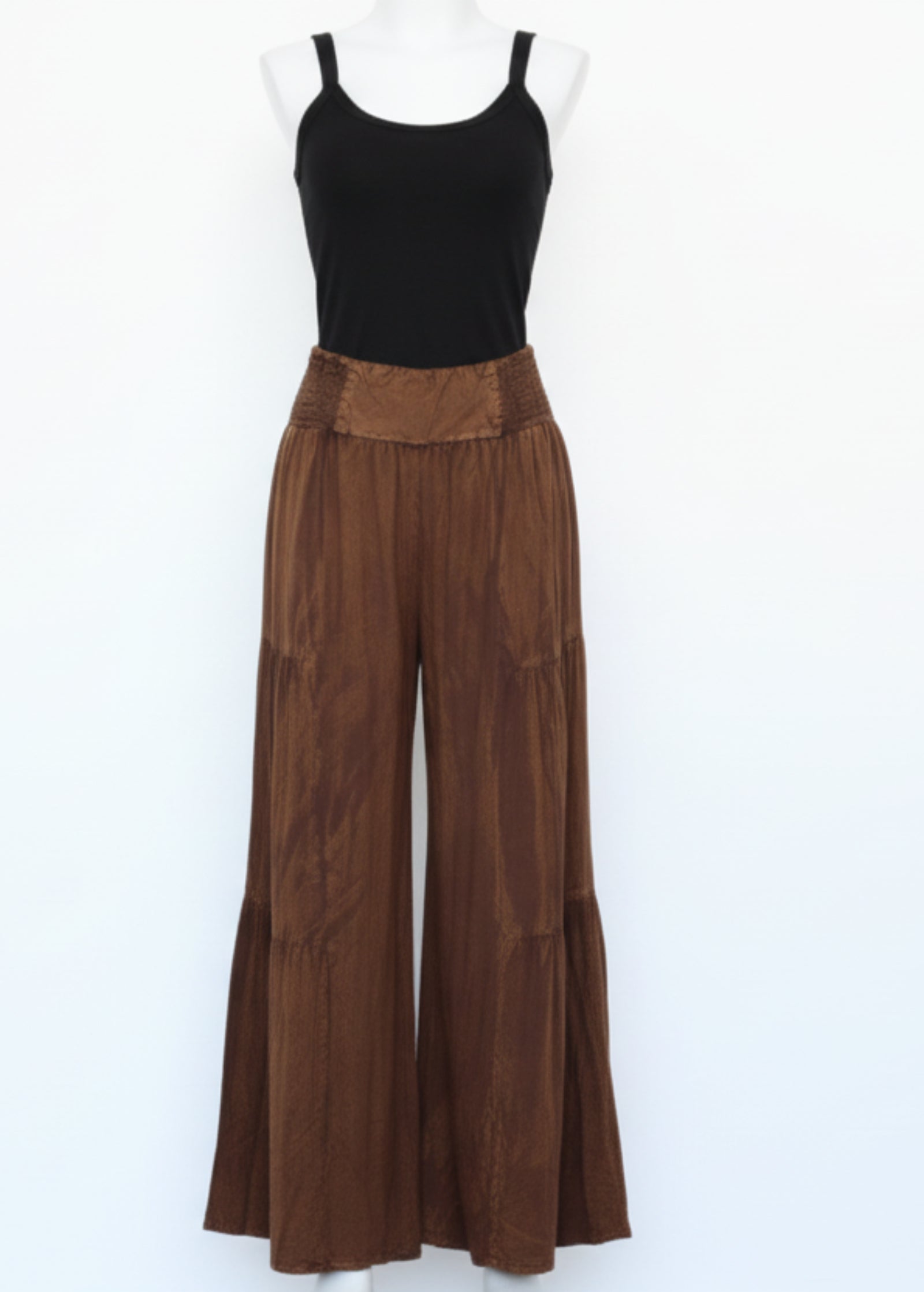 Smocked Waist Wide Leg Pant - White Owl Creek Boutique