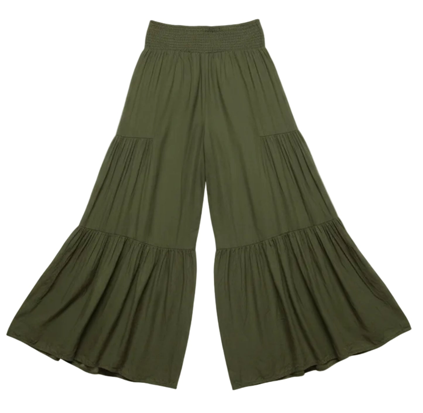 Smocked Waist Wide Leg Pant back view