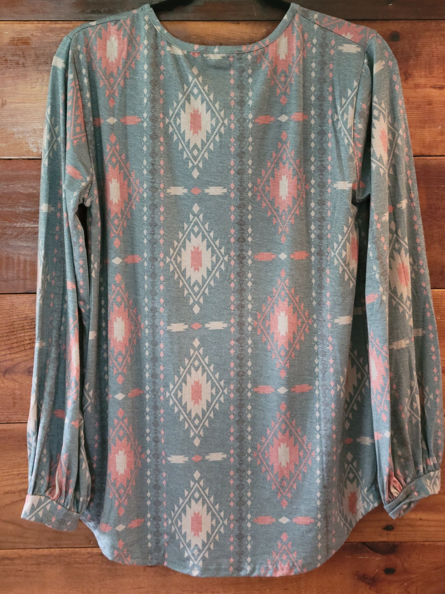 Long Sleeve Aztec Top