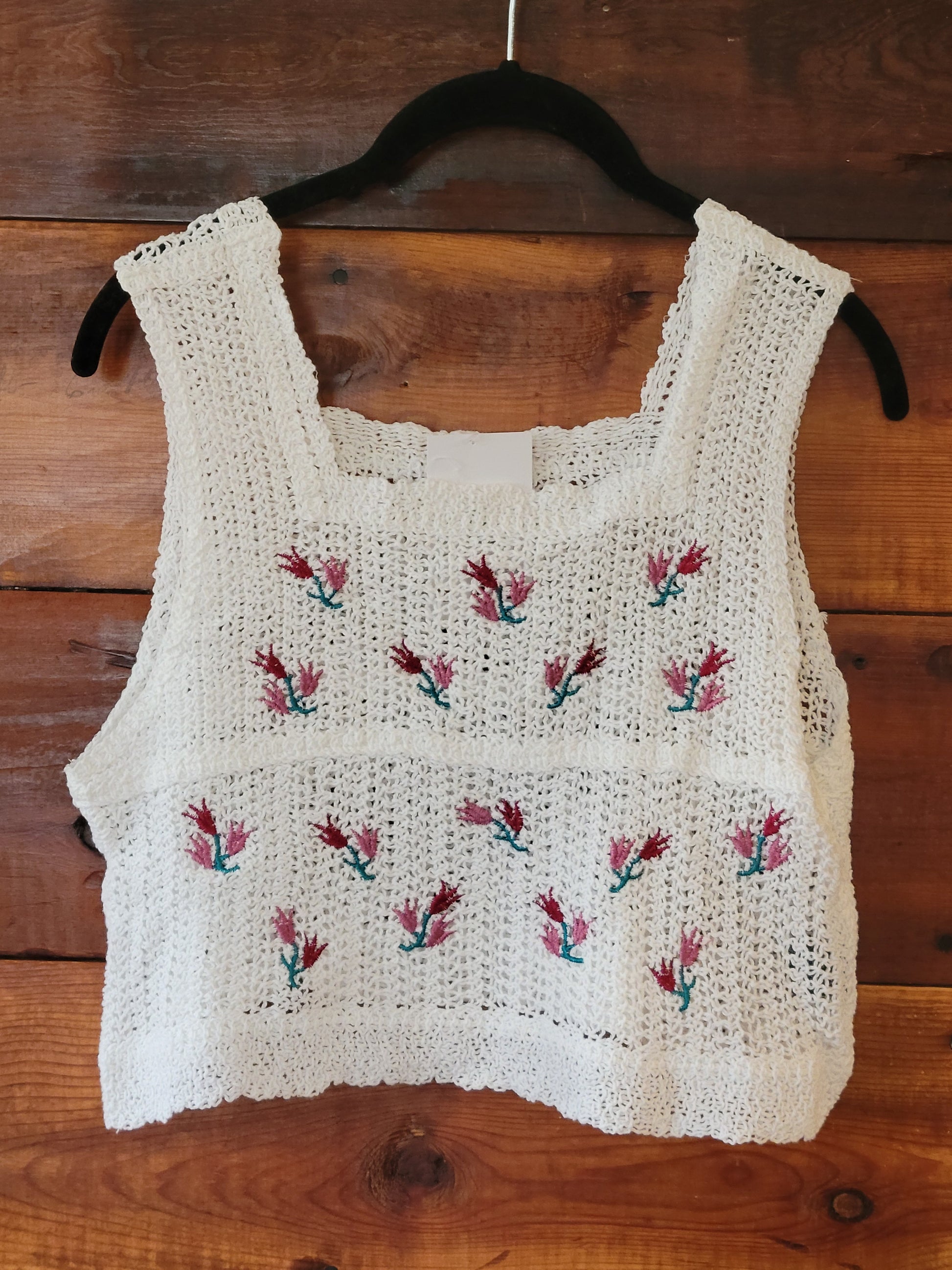 Crop Chrochet Tank - White Owl Creek Boutique