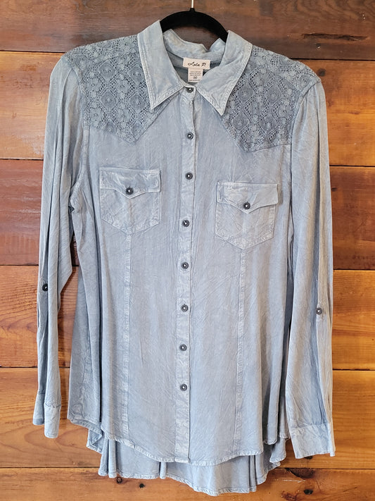 Tie Backed-Light Blue : Medium
