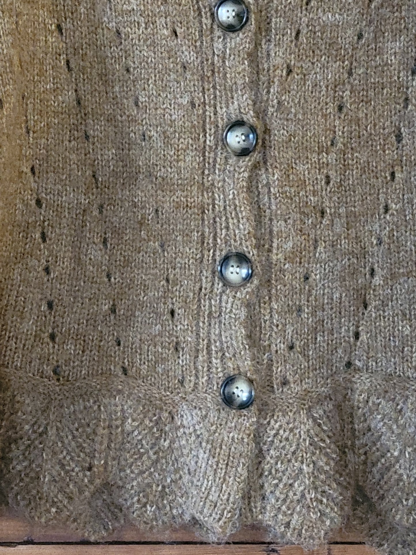 Mocha Scalloped Hem Cardigan - White Owl Creek Boutique