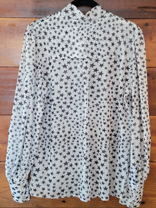 Star Lace Tie Bow Top
